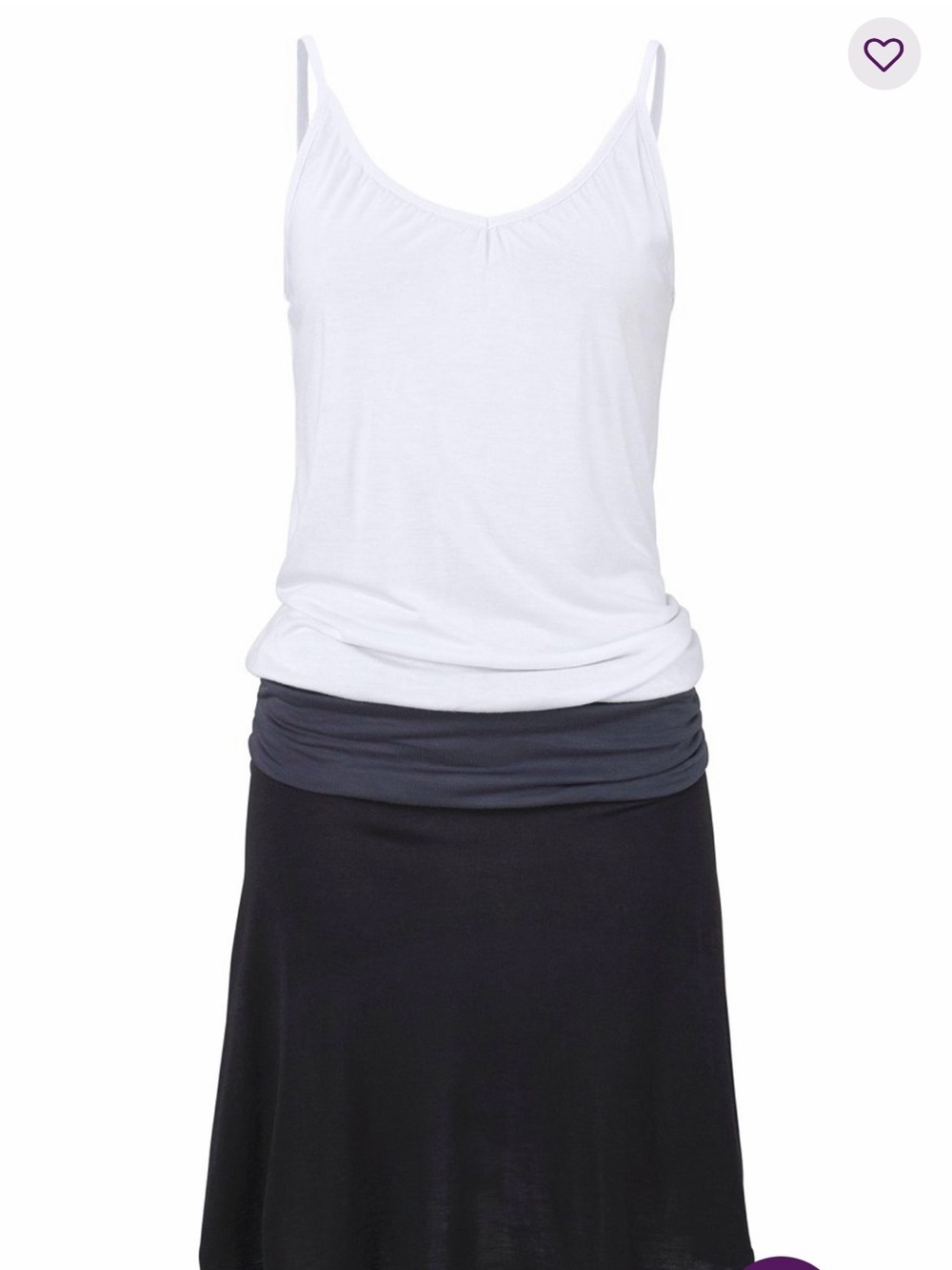 White Spaghetti Strap Tank with Black Skirt Ensemble